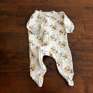 Disney Winnie The Pooh Girls Boys 6-9 Month Pajamas Footies Romper One Piece